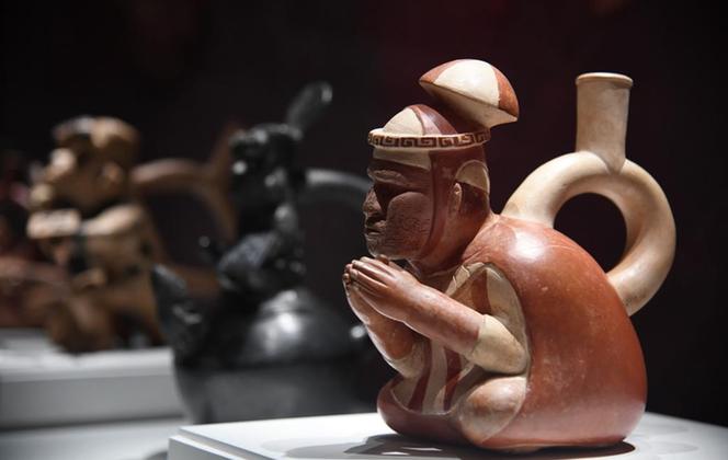 秘魯精品文物在陜西歷史博物館展出